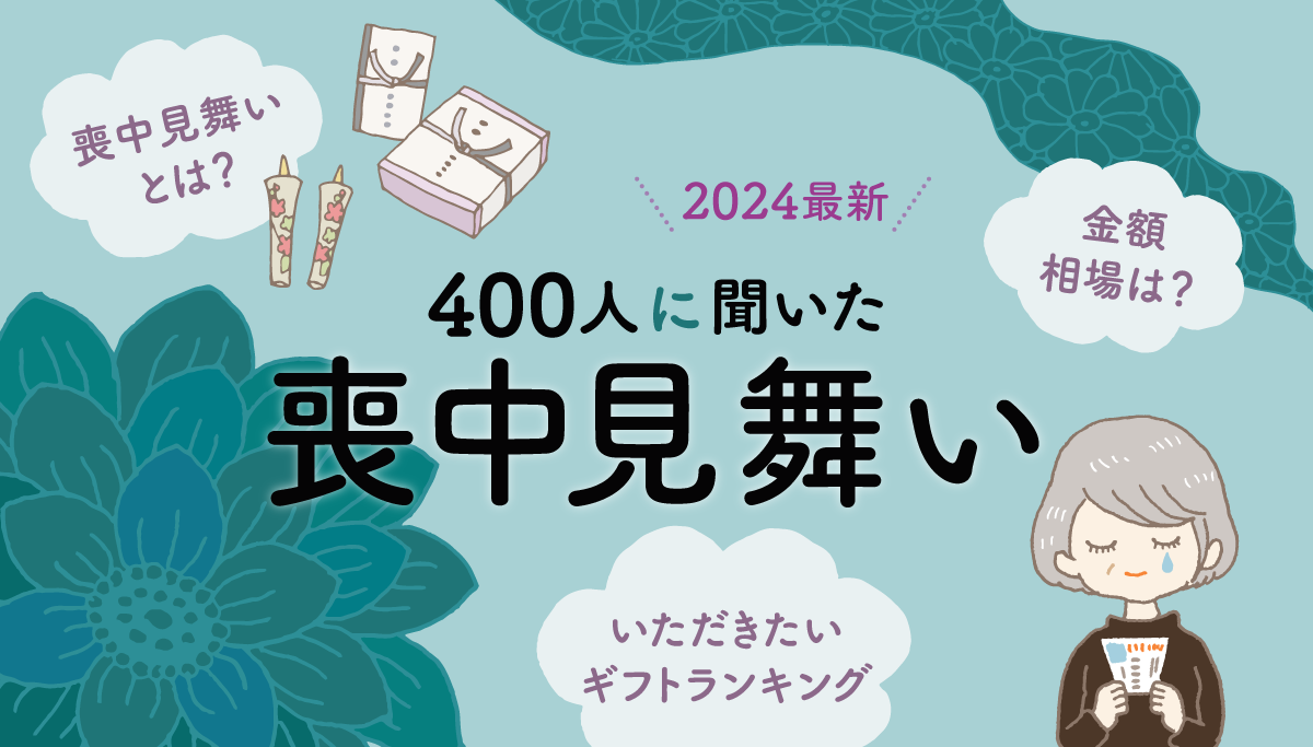 画像：ギフトコンシェルジュ／「2024年400人に聞いた喪中見舞い」タイトル画像